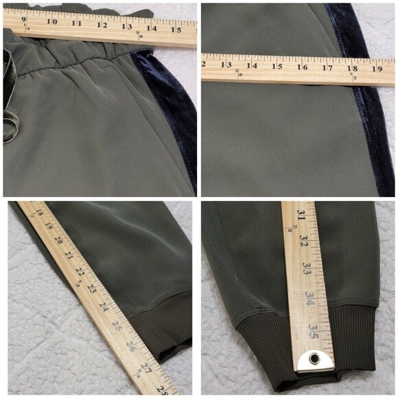 Lululemon Women's‎ Olive Green On the Fly Jogger Pants Velvet Trim Drawstring 6 - Picture 10 of 12